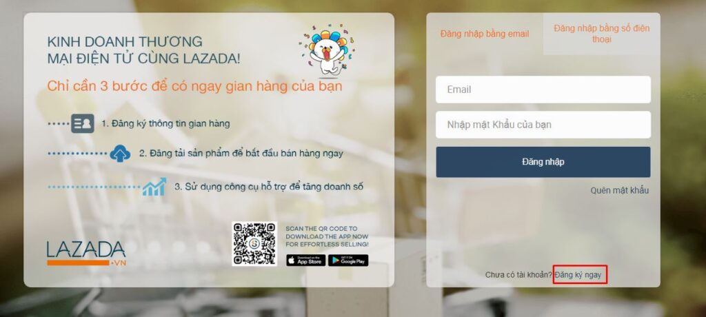 Đăng ký tài khoản Saler Lazada
