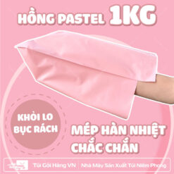 1kg túi niêm phong hồng pastel mép cut đẹp