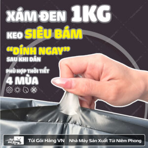 túi niêm phong đen 1kg keo tốt