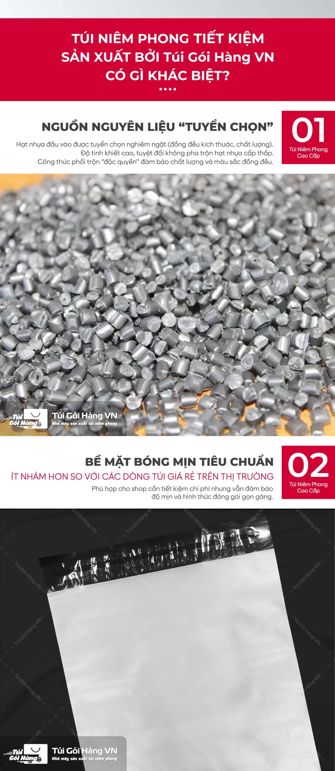 Túi niêm phong bạc – nhựa tái sinh 3 lớp | Túi Gói Hàng VN
