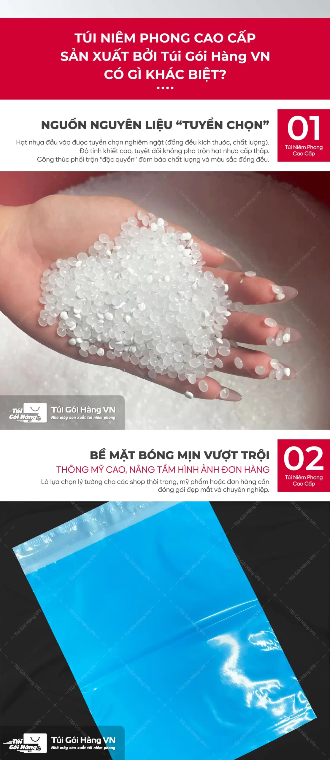 Túi niêm phong blue – nhựa nguyên sinh 3 lớp | Túi Gói Hàng VN
