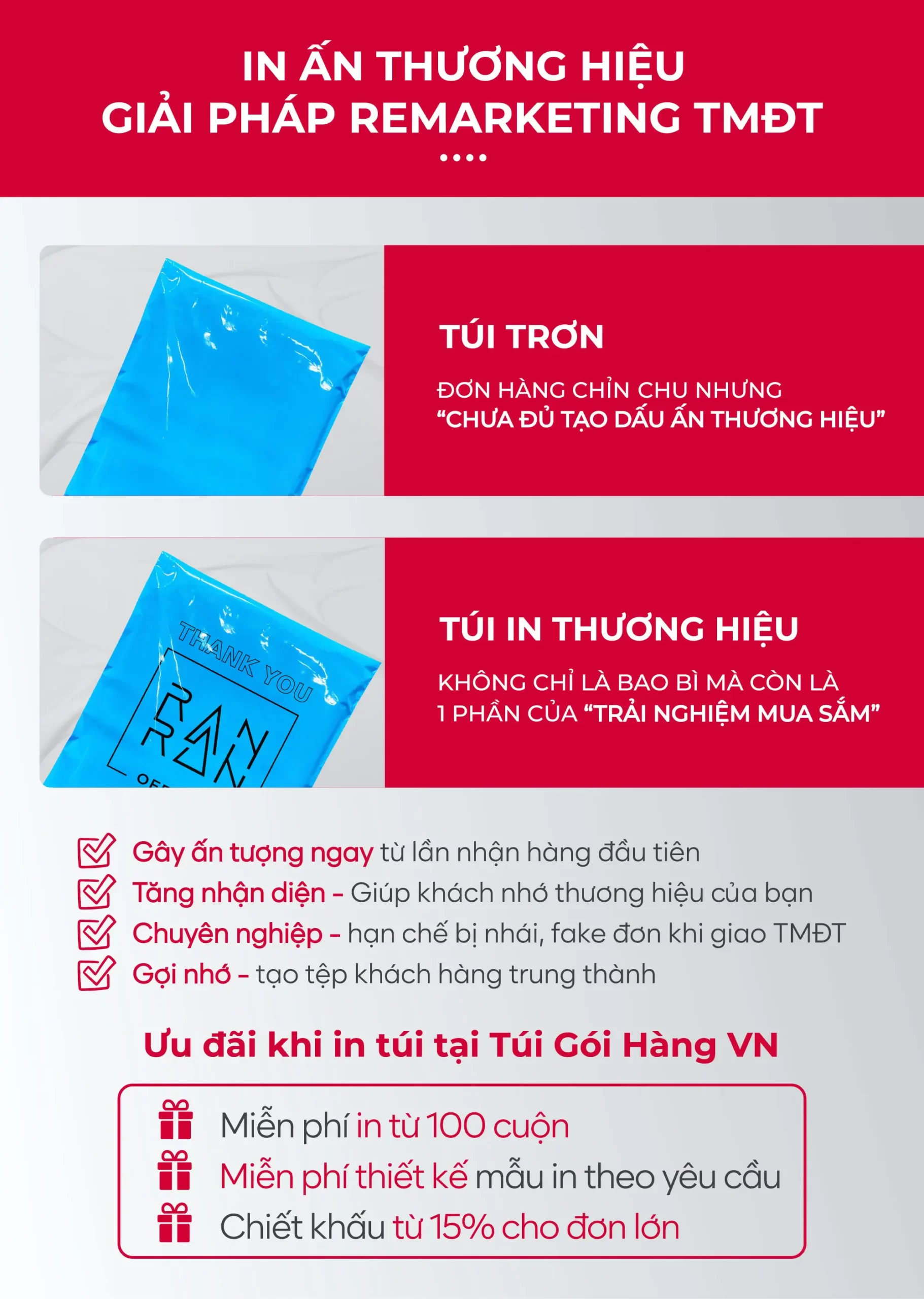 Túi niêm phong blue in logo – tăng nhận diện | Túi Gói Hàng VN