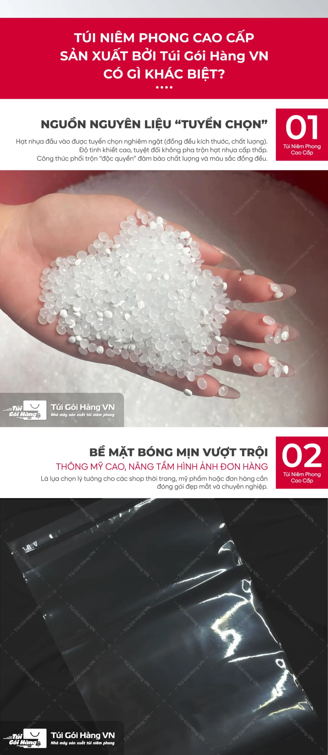 Túi niêm phong đen plus – nhựa nguyên sinh 3 lớp | Túi Gói Hàng VN