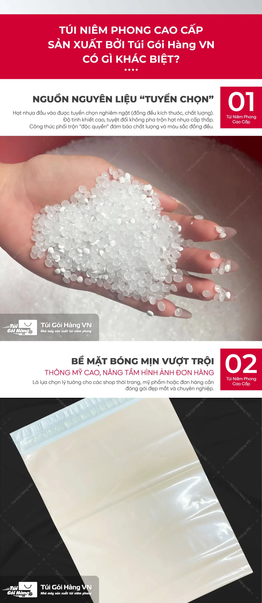Túi niêm phong nâu sữa – nhựa nguyên sinh 3 lớp | Túi Gói Hàng VN