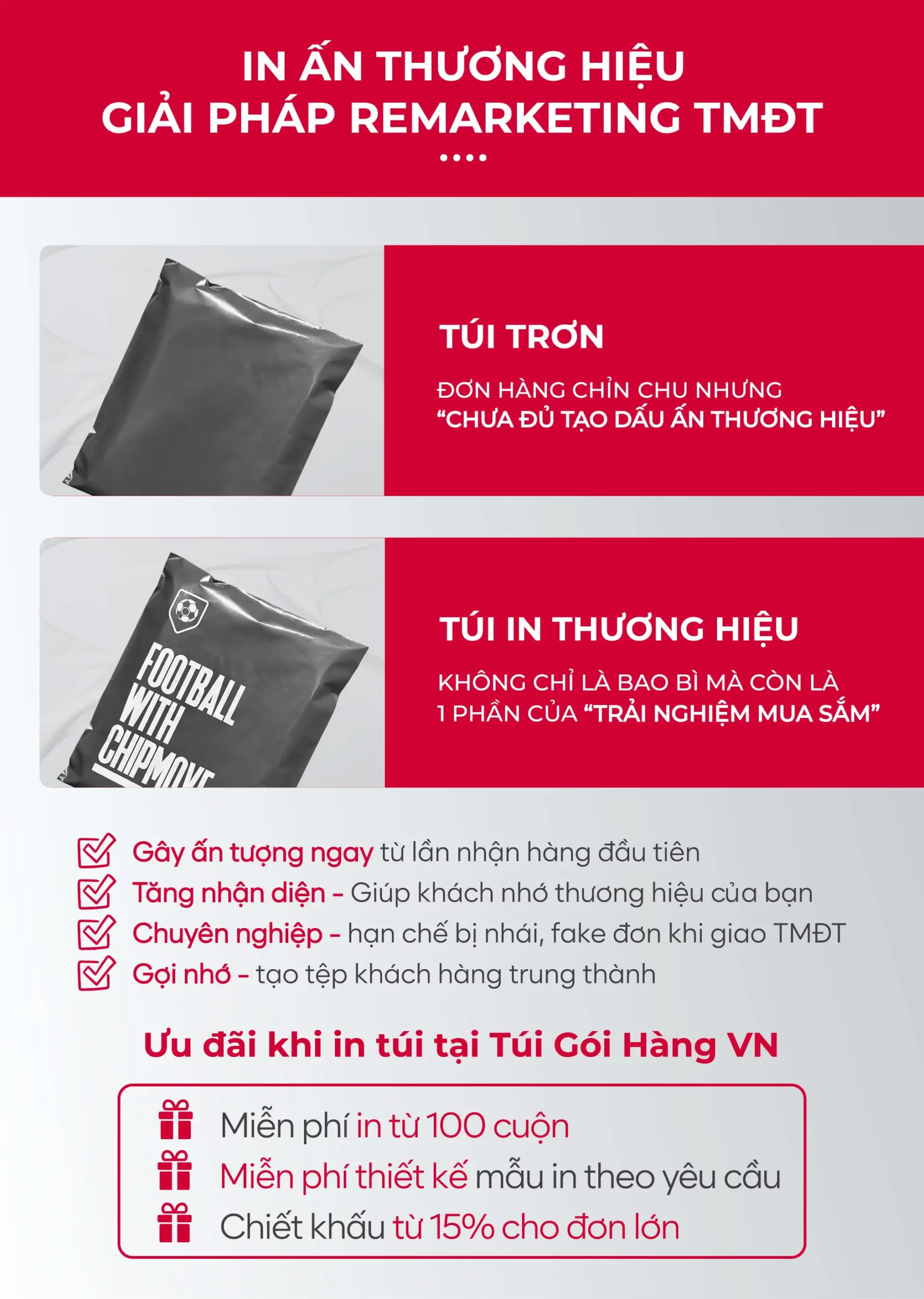 Túi niêm phong xám đen giá tốt in logo – tăng nhận diện | Túi Gói Hàng VN