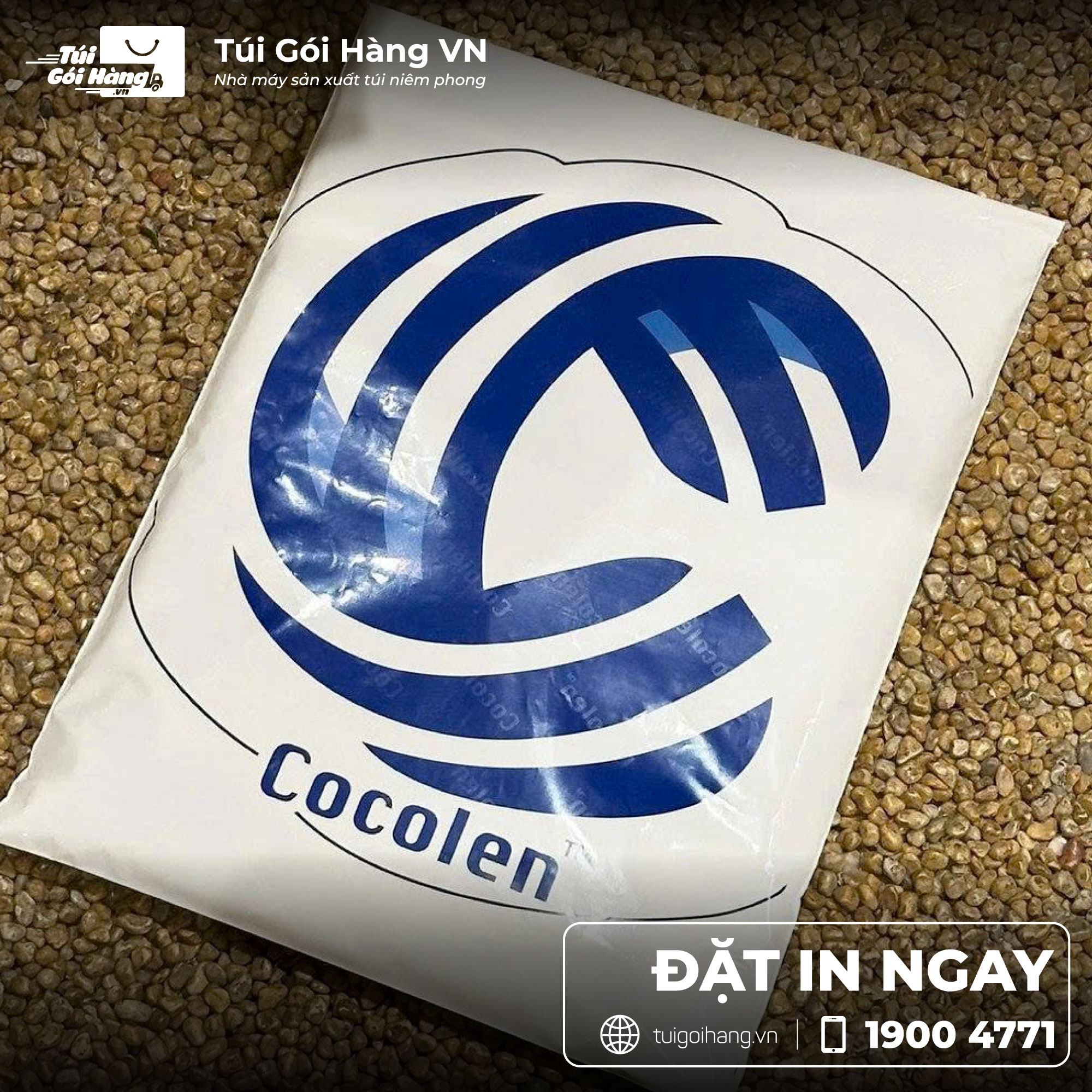 Mẫu túi niêm phong in logo thương hiệu Cocolen
