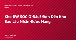 Ảnh đại diện bài viết kho BW SOC ở đâu và đơn đến kho bao lâu nhận được hàng, thương hiệu Túi Gói Hàng VN
