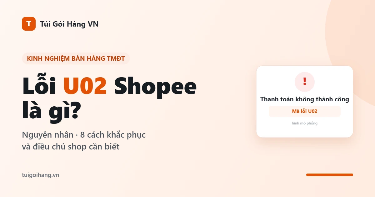 Lỗi U02 Shopee là gì và cách khắc phục